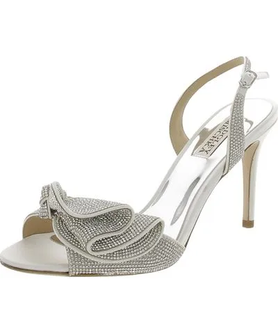 Badgley Mischka RENNIE Womens Satin Open Toe Ankle Strap