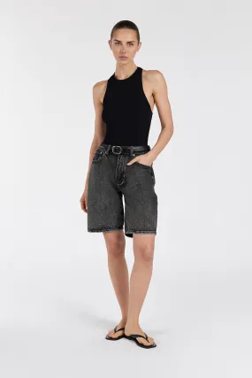 BAMBI WASHED BLACK BERMUDA DENIM SHORT