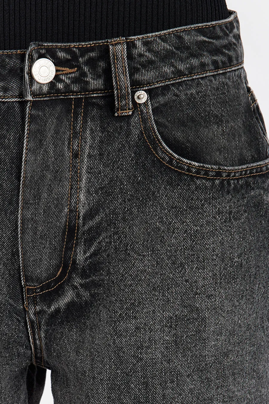 BAMBI WASHED BLACK BERMUDA DENIM SHORT