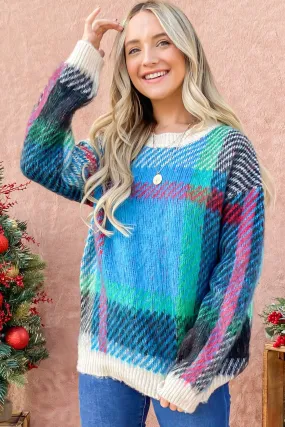       BELLA PLAID SWEATER    