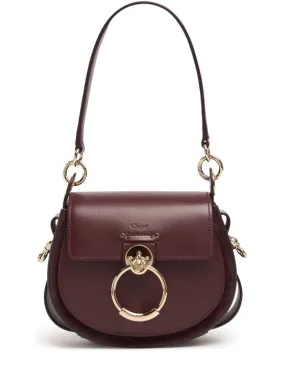 Chloé   Tess shiny leather & suede bag 