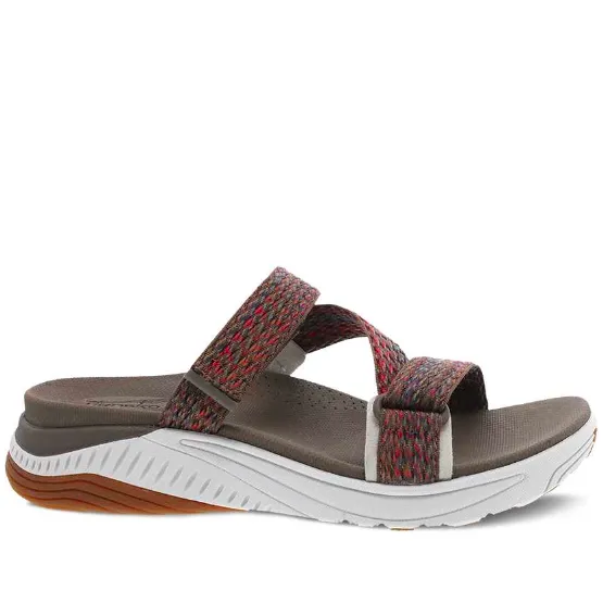 Dansko Women’s Rosette Sandal Brown Multi Webbing