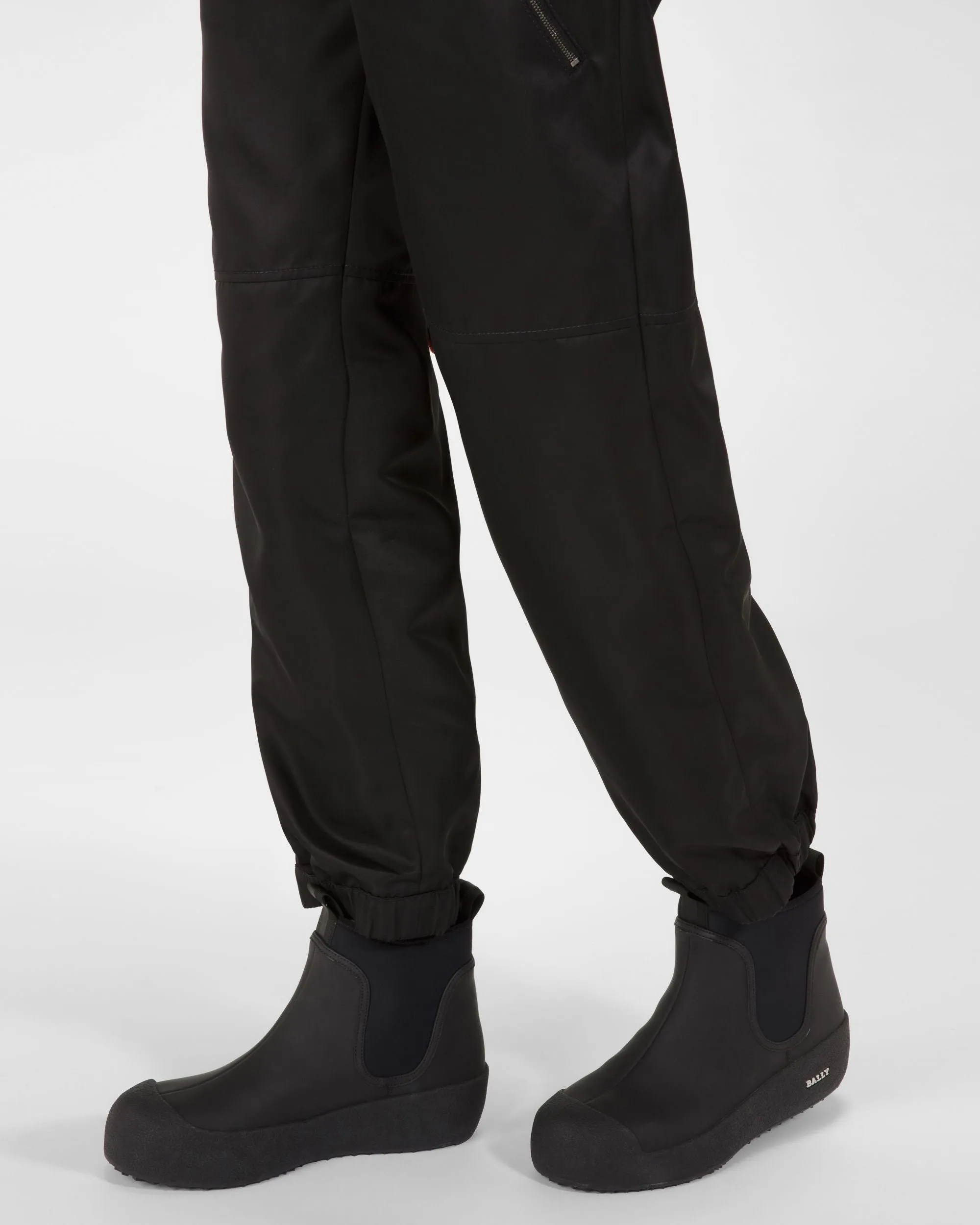Gadey Leather And Rubber Boots In Black