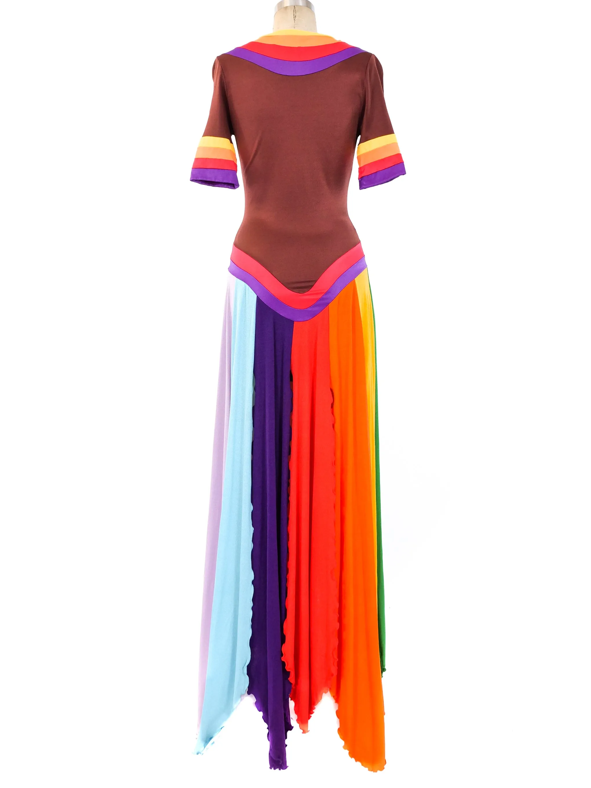 Giorgio di Sant'Angelo Rainbow Scarf Dress