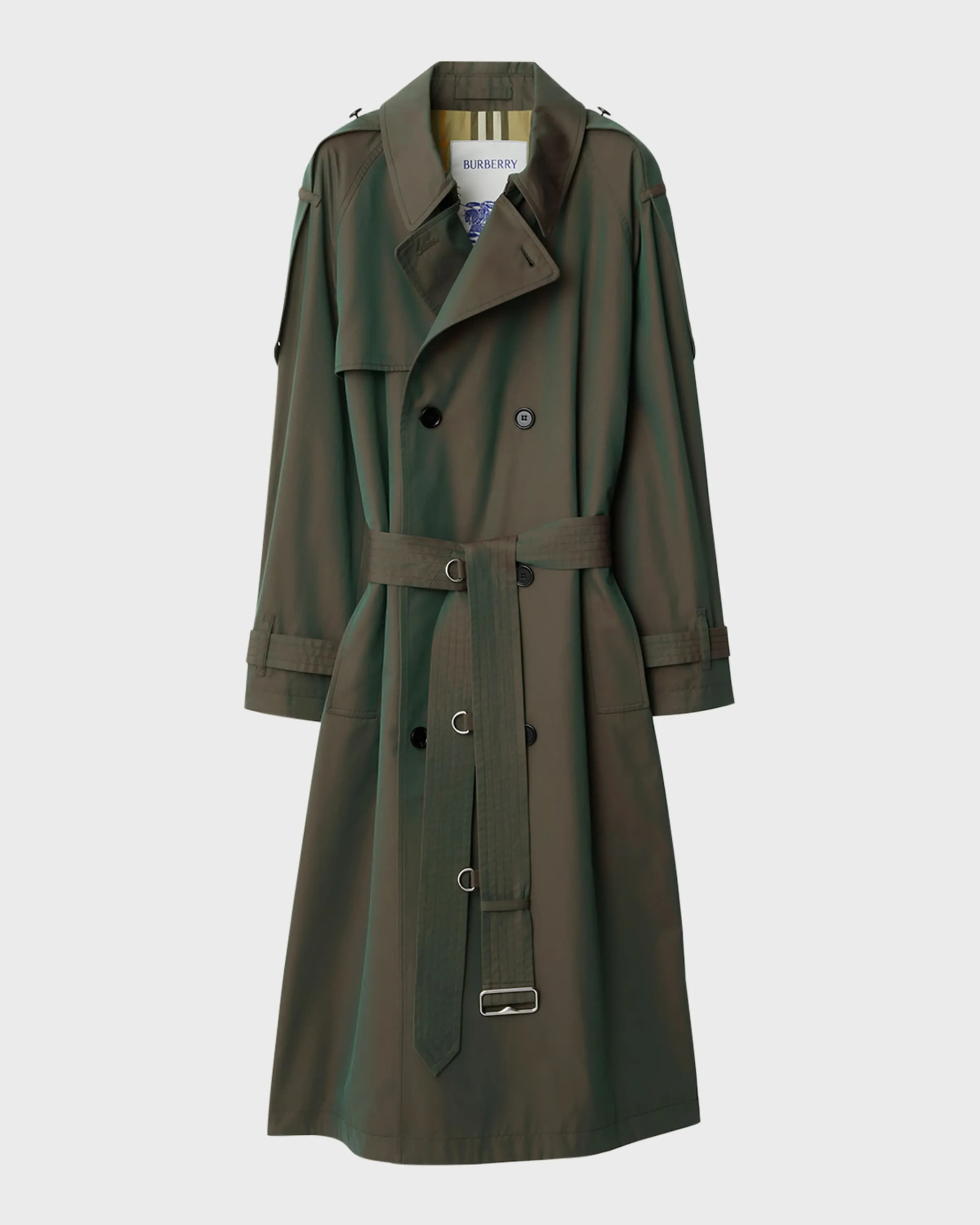 Iridescent Belted Trench Coat