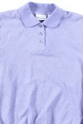 Lavender Floral Polo Sweatshirt