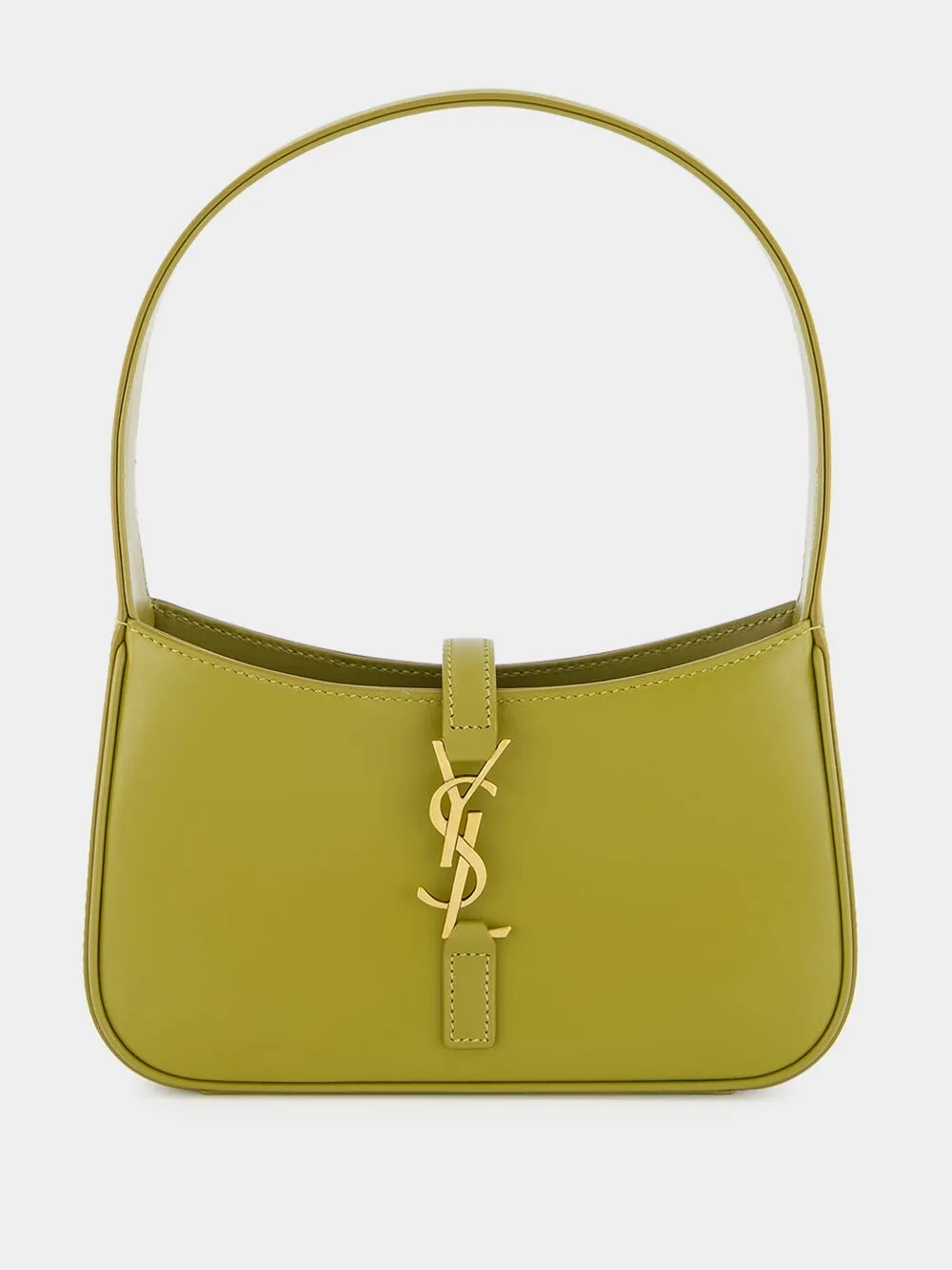 Le 5 à 7 Olive Drab Leather Shoulder Bag
