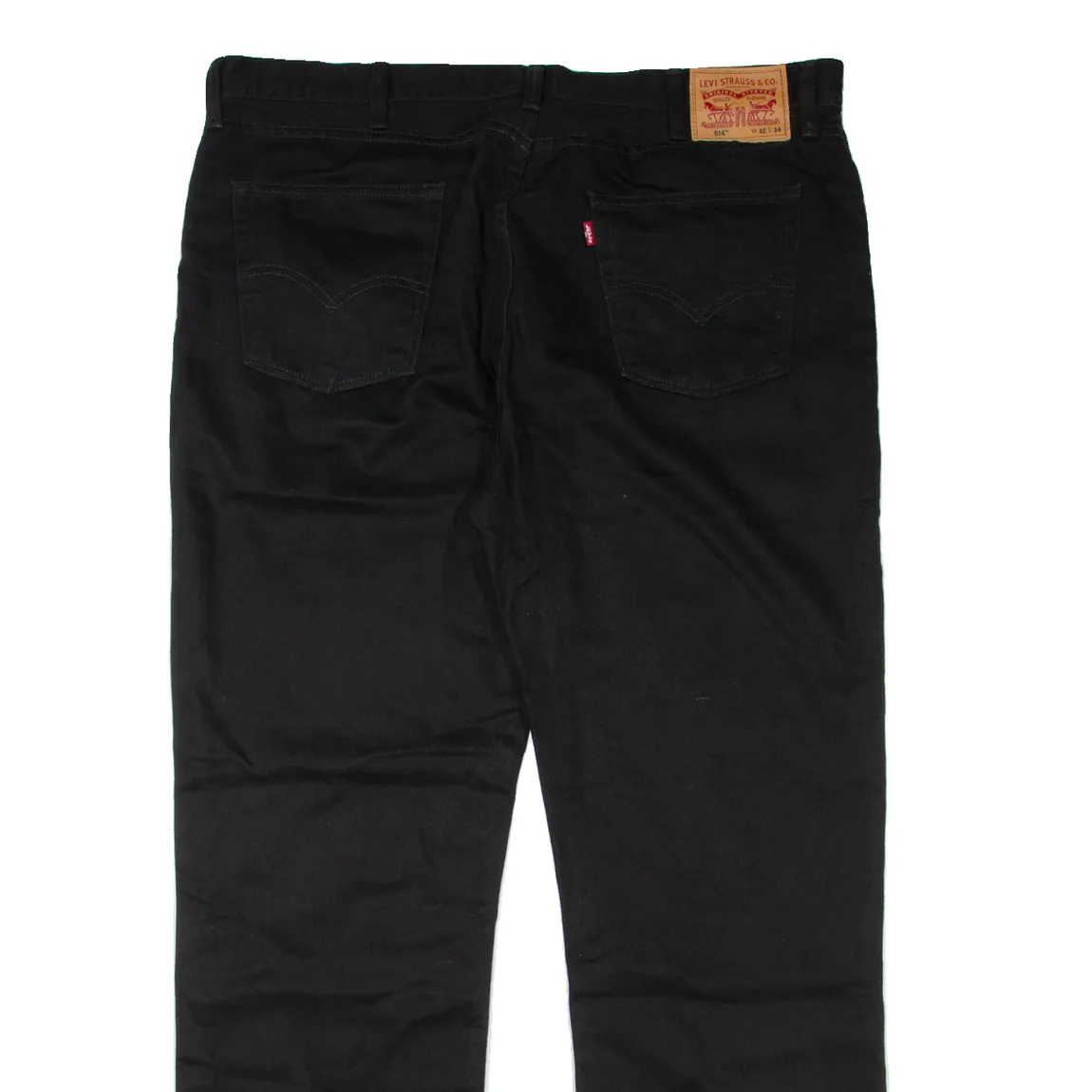 LEVI'S 514 Jeans Mens Black Slim Straight W42 L34