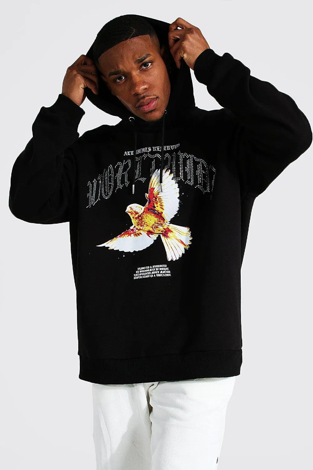 Oversized Worldwide Dove Hoodie