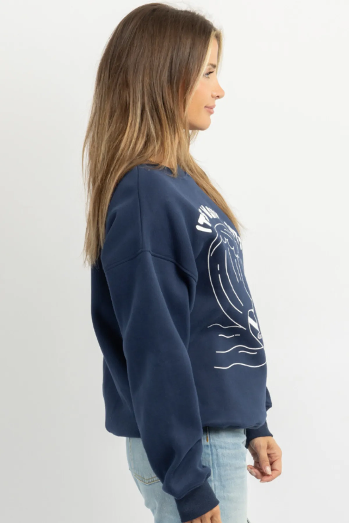 PARTY WAVE NAVY SWEATSHIRT