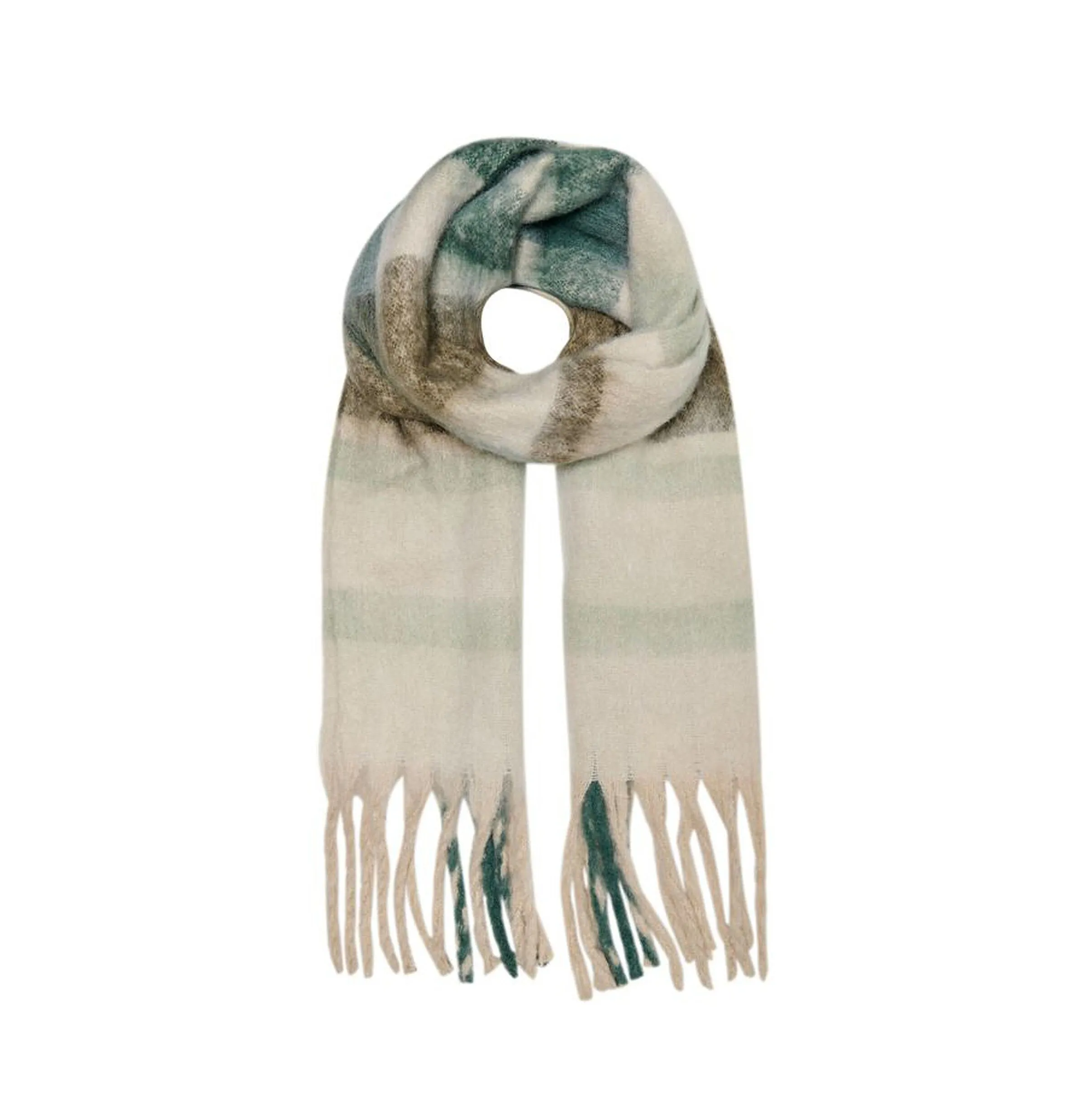 scarf ONLY Sille Life Checked - Tannin - women´s