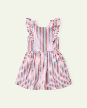 Striped Star Backless Dress