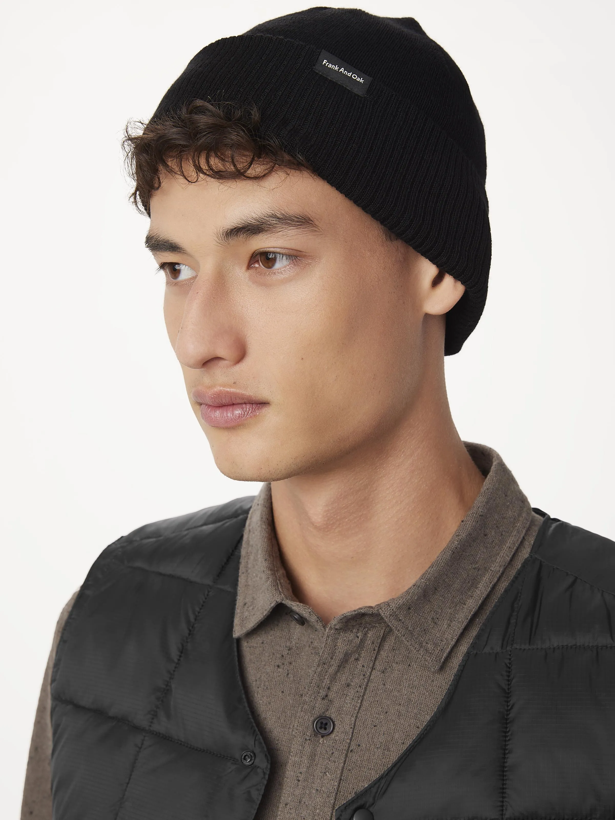 The Merino Wool Beanie in Black